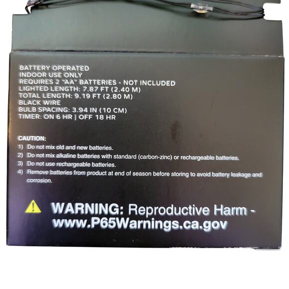 Orange Fairy Halloween 25 Mini LED String Lights Black Wire Battery Operated NEW - Picture 5 of 10